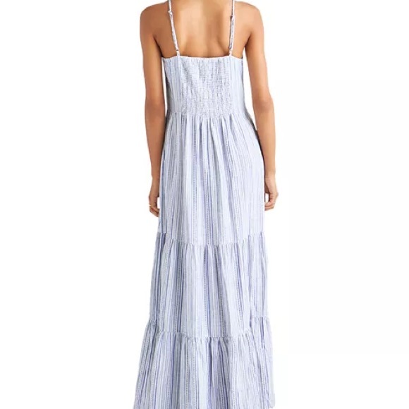 Splendid Blue and White Striped Maxi Dress - Picture 2 of 5